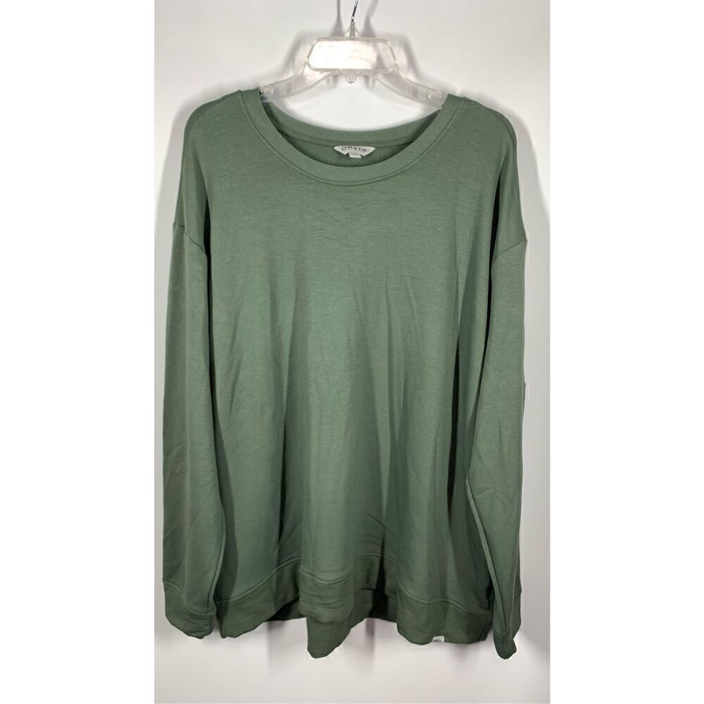 Orvis Men's Crew Neck Long Sleeve Pullover Sweatshirt Green Size XL